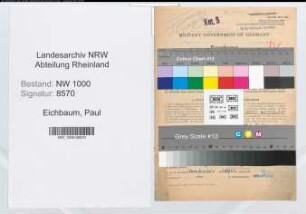 Entnazifizierung Paul Eichbaum, geb. 27.06.1900 (Hilfsarbeiter)