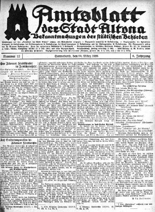Nummer 12 : Sonnabend, den 20. März 1926