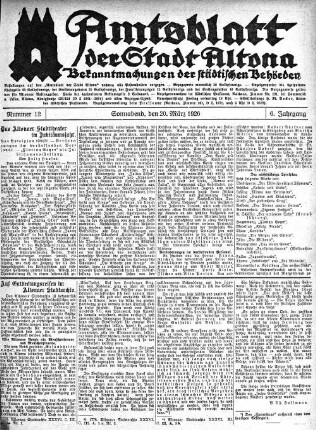 Nummer 12 : Sonnabend, den 20. März 1926