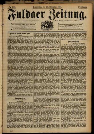 Ausgabe vom Donnerstag, den 20. November 1890.