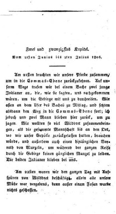 Zweiundzwanzigstes Kapitel: Vom 21sten Junius bis zum 2ten Julius 1806.