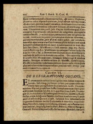 Caput VI. De Reformationis Organo.