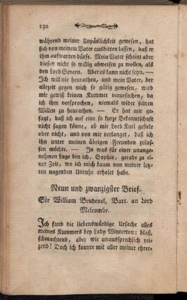 Neun und zwanzigster Brief - Fünf und dreyßigster Brief