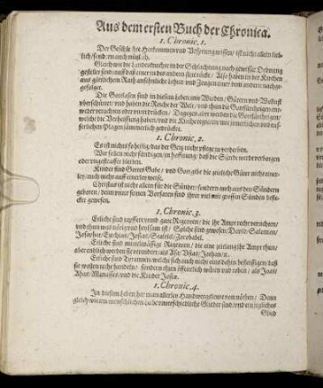 Aus dem ersten Buch der Chronica