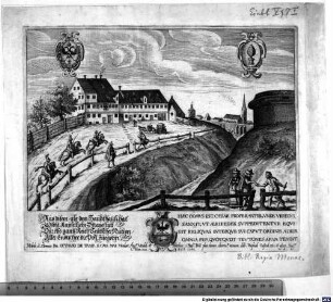 Aus disem als dem Haubthauß, hat Gsetzt Kayserliche Mayestatt Durchs gantz Reich Teutscher Nation Aller Endts her, die Post Zuegohn : = Haec Domus Est, Caesar Properantib[us] Unde Veredis, Sanxit, Ut Aeripedes Suppeditentur Equi: Sit Reliquas Interque Sui Caput Ordinis Aedeis, Omnia Per, Quotquot Teutones Arua Tenent