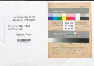 Entnazifizierung Anton Fischer , geb. 11.10.1899 (Kaufmaennischer Angestellter)