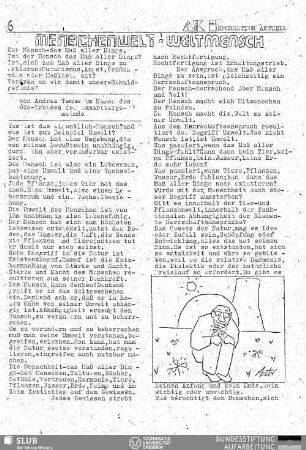 Menschenwelt - Weltmensch