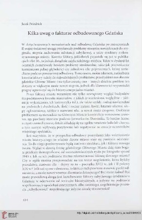 7/8: Kilka uwag o fakturze odbudowanego Gdańska