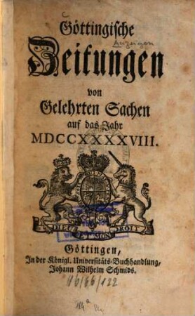 Göttingische Zeitungen von gelehrten Sachen : auf das Jahr .... 1748,1, 1748,1