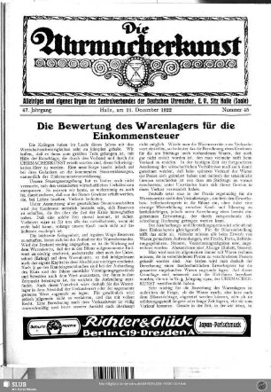 Die Bewertung des Warenlagers für die Einkommensteuer