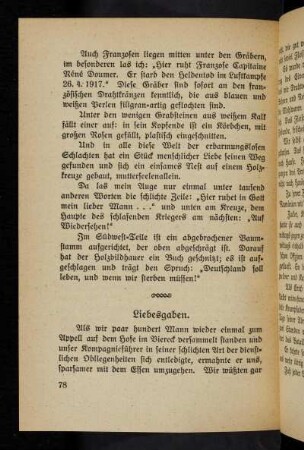 78, Liebesgaben