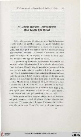 14: Di alcune scoperte archeologiche alla Salita del Grillo
