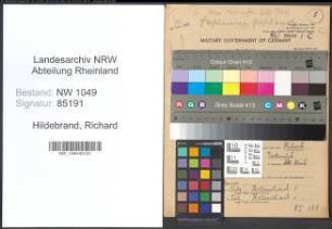Entnazifizierung Richard Hildebrand , geb. 15.05.1903 (Angestellter)