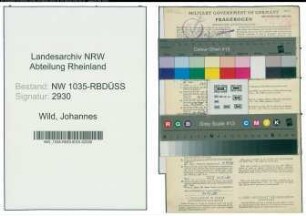 Entnazifizierung Johannes Wild , geb. 19.01.1911 (Bauingenieur)