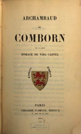 Les Familles Historiques de France, I