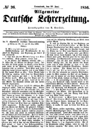 Protokolle der 8. allgemeinen Lehrerversammlung zu Gotha am 13., 14. und 15. Mai 1856 : (Schluß)