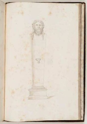 Bildnisherme eines bärtigen Mannes, in: Imperatorum romanorum ac eorum coniugum liberorum [...] Tomus primus, Nr. 177