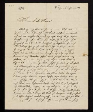 Brief an Mama, 06.01.1911, Tendaguru
