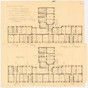 Wohnhäuser Berlin-Tempelhof: Borussiastraße 7-9, Hinterhaus: Nachtrag Grundriss EG, 1.OG