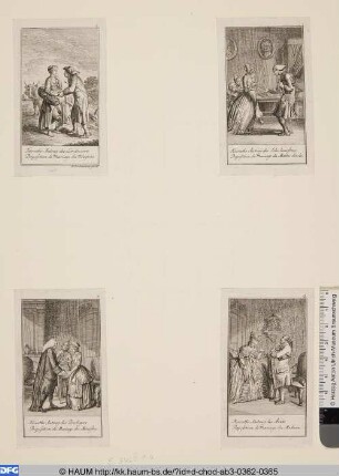 Oben links: Heiraths Antrag des Landmanns