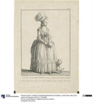 Collection d'Habillement Modernes et Galants: Jeune Dame, vétu d'une robe à la Polonaise