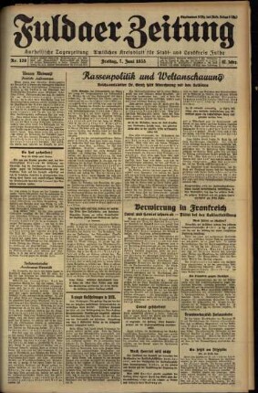 Erste Ausgabe vom Freitag, den 07. Juni 1935.