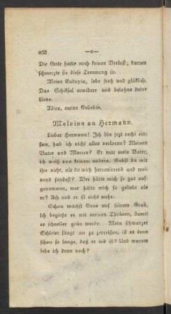 Malvina an Hermann