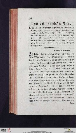 Zwei und zwanzigster Brief