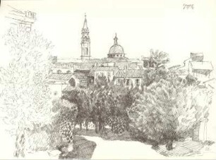 Blick auf Santa Croce in Florenz