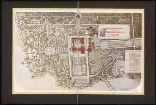 Fürstliche Sommerresidenz Schinkelwettbewerb 1886: Lageplan 1:1000