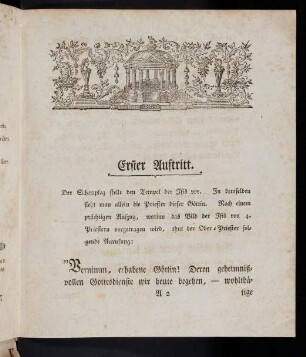 A2r-A4v, Erster Auftritt; Zweyter Auftritt