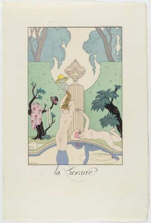 "La Luxure", aus dem Mode-Almanach "Falbalas et Fanfreluches 1925",