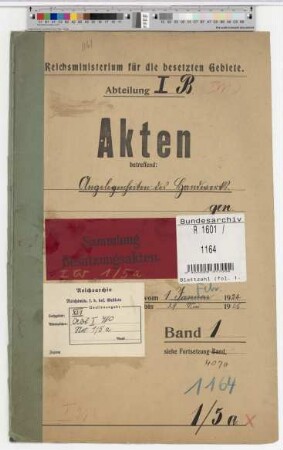 Angelegenheiten des Handwerks. Generalia