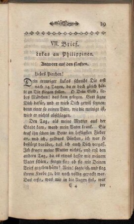 VII. Brief. Lukas an Philippinen