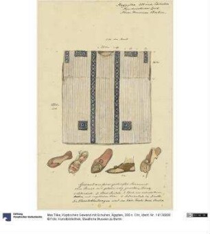 Koptisches Gewand mit Schuhen, Ägypten, 300 n. Chr.
