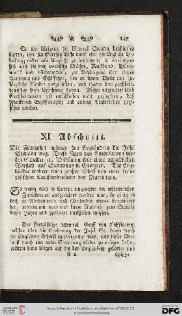 XI. Abschnitt