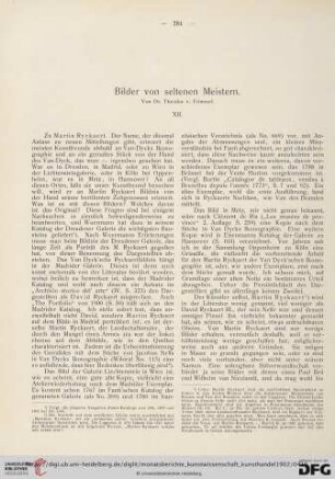 Bilder von seltenen Meistern, 12, Zu Martin Ryckaert