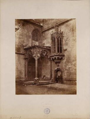 Wertheim, Evangelische Stiftskirche, Hauptportal und Chörlein