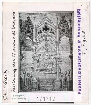 Chioggia: Altar, Zeichnung des Giacomo di Lazzaro