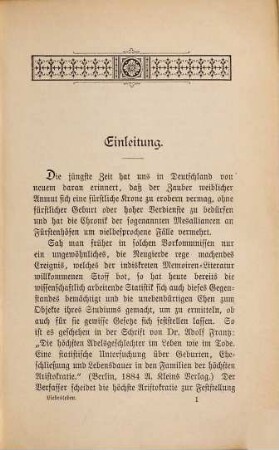 Liebes- und Eheleben an Europäischen Höfen (a.d. Umschl.: Fürstenhöfen)