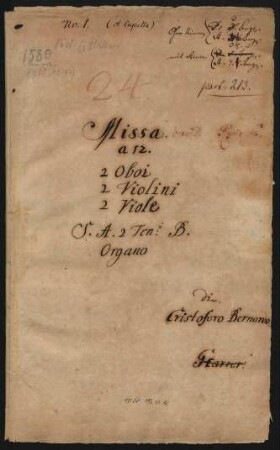 Messen; V (5), orch, bc; g-Moll