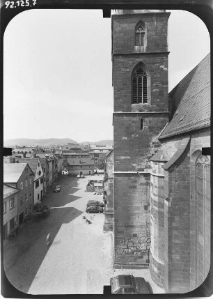 Saalfeld. Stadtkirche St. Johannes (Baubeginn 1380). Teilansicht von Nordost