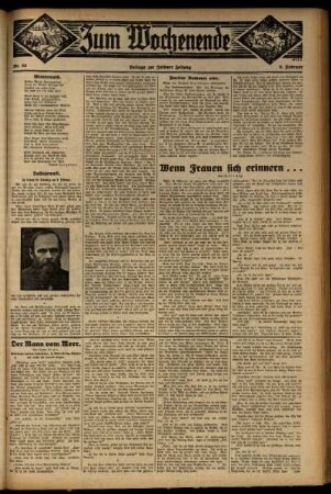Zweite Ausgabe vom Sonntag, den 08. Februar 1931.
