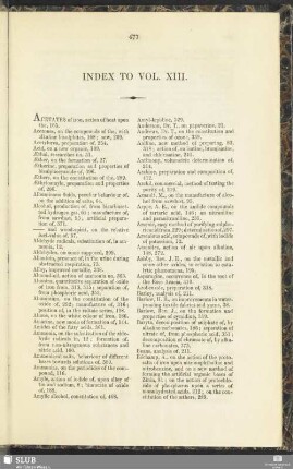 Index to Vol. XIII