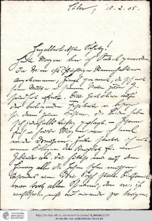 Brief vom 10.02.1905