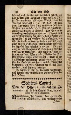 118-135, Sechstes Capitel