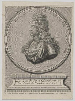 Bildnis des Johann Georg IV., Kurfürst von Sachsen
