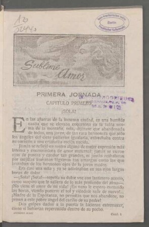 Capítulo primero - ¡Sola!