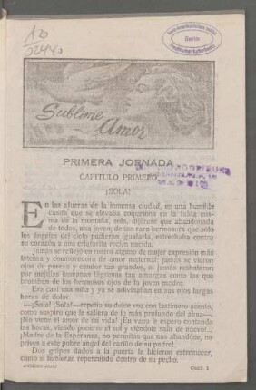 Capítulo primero - ¡Sola!