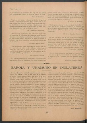 Baroja y Unamuno en Inglaterra